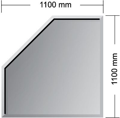 Podkladové sklo pod kamna - LONDON 6 mm (1100x1100 mm)