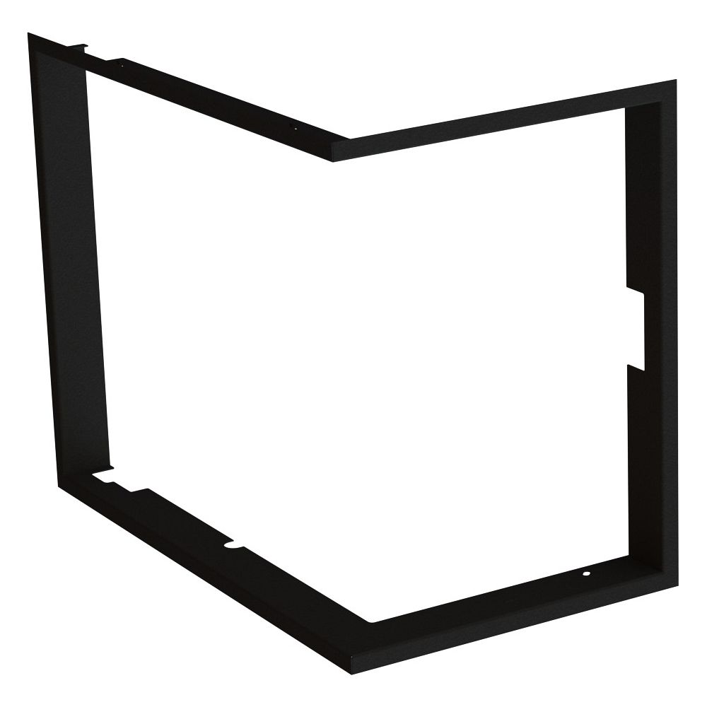 Krycí rámeček 1x90° hloubka 80mm, černý, BEF Therm (V) 7 CP/CL